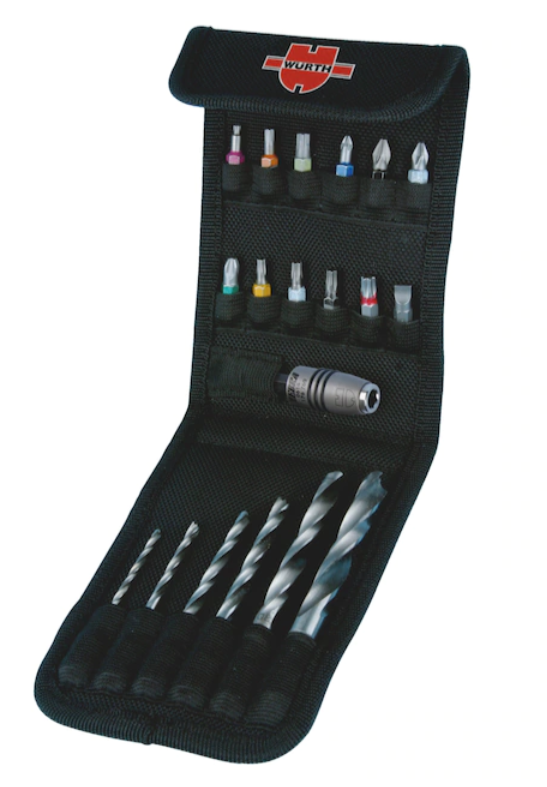 Profi Bitbohrer Tasche 19-teilig