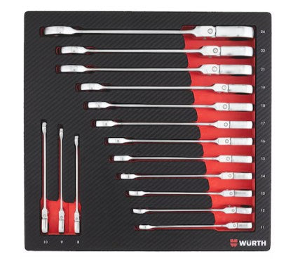 System range 4.4.1 Flexible ratchet combination wrench, 8 pieces