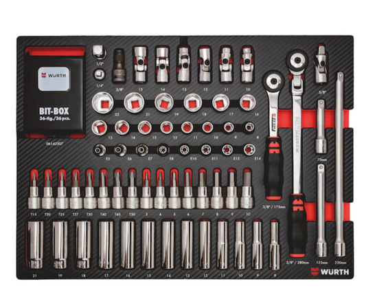 System-Sortiment 8.4.1 Steckschlüssel 3/8 Zoll 102-teilig