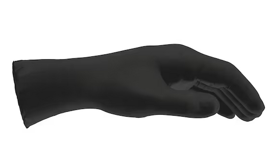 Nitril Einweghandschuh Lebensmittelecht, schwarz